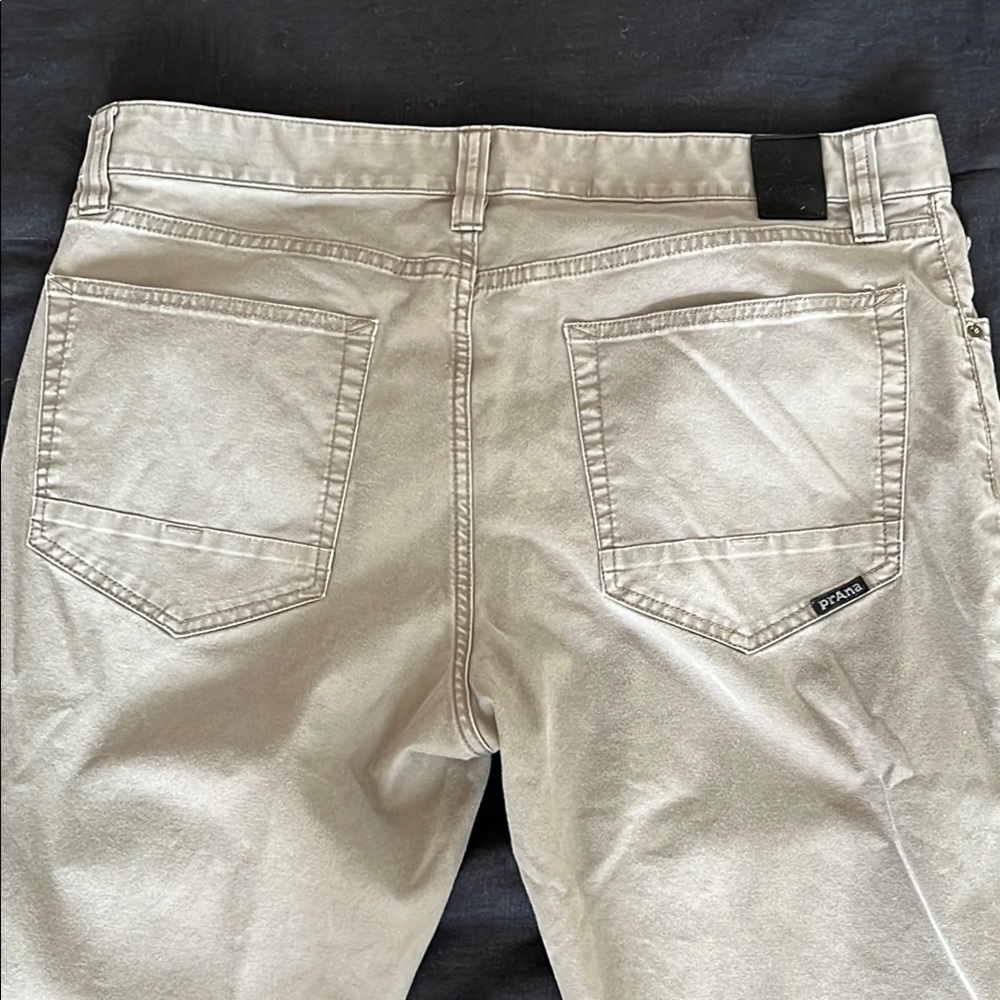 Prana Taupe Cotton Slim Fit Jeans Pants 36 - Picture 5 of 10